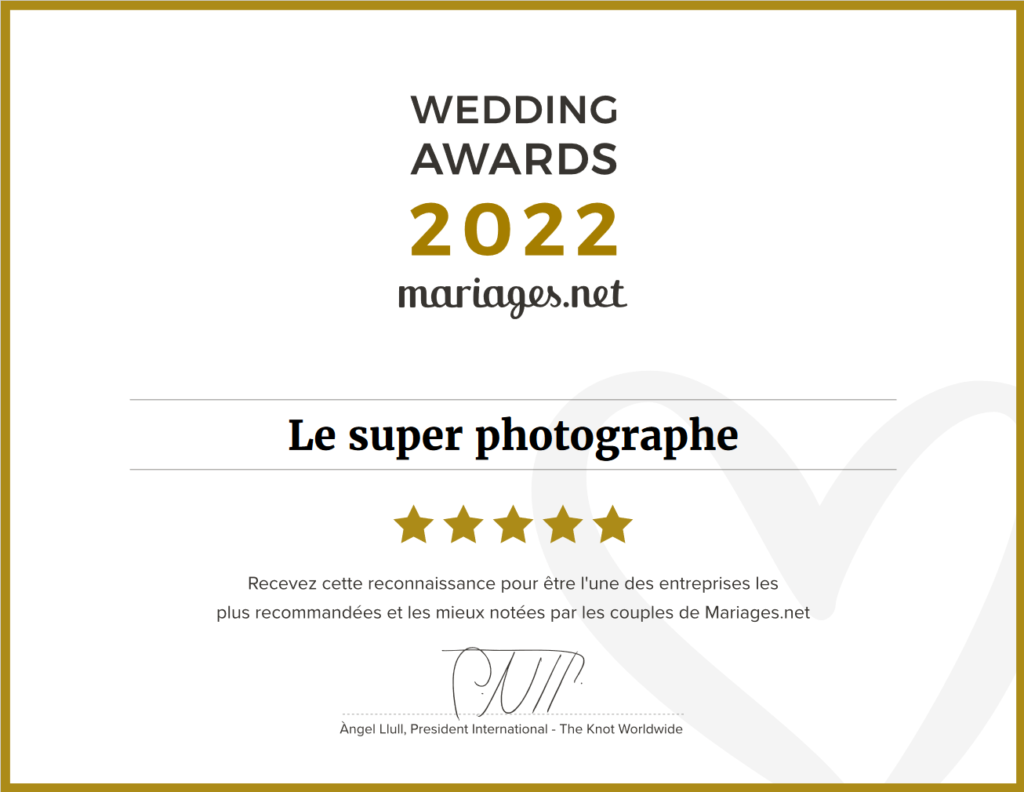 Diplôme Wedding awards 2022